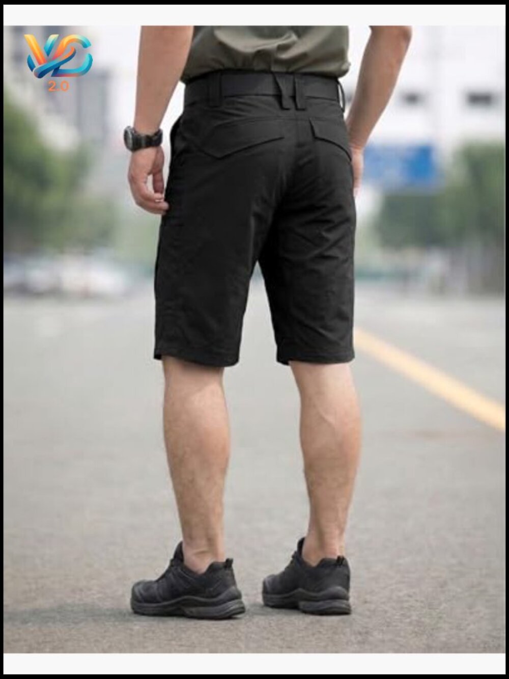 Men's Hiking Cargo Shorts Quick Dry Lightweight Multi Pockets Tactical Work - Picture 4 of 7